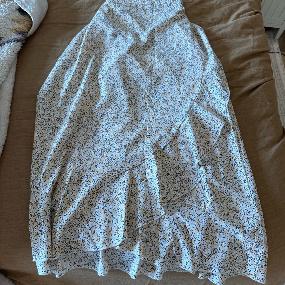 Floral Patterned Wrap Skirt